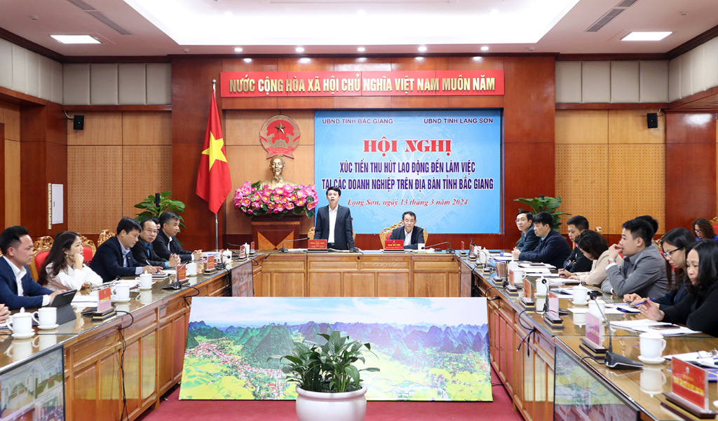 Hội nghị xúc tiến thu hút lao động tỉnh Lạng Sơn đến làm việc tại doanh nghiệp ở Bắc Giang