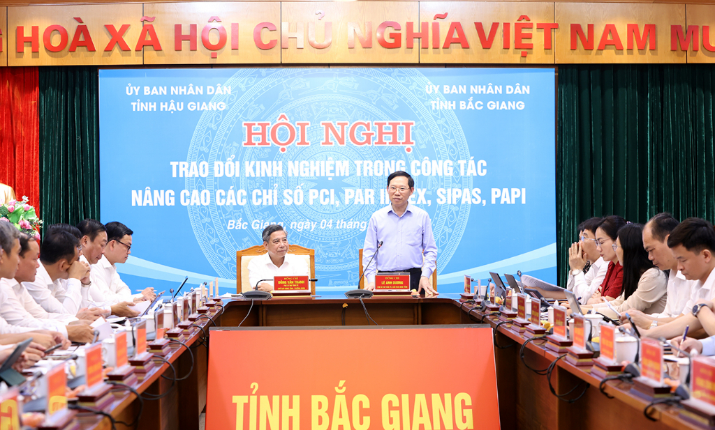 Hai tỉnh Bắc Giang, Hậu Giang trao đổi kinh nghiệm về công tác cải cách hành chính